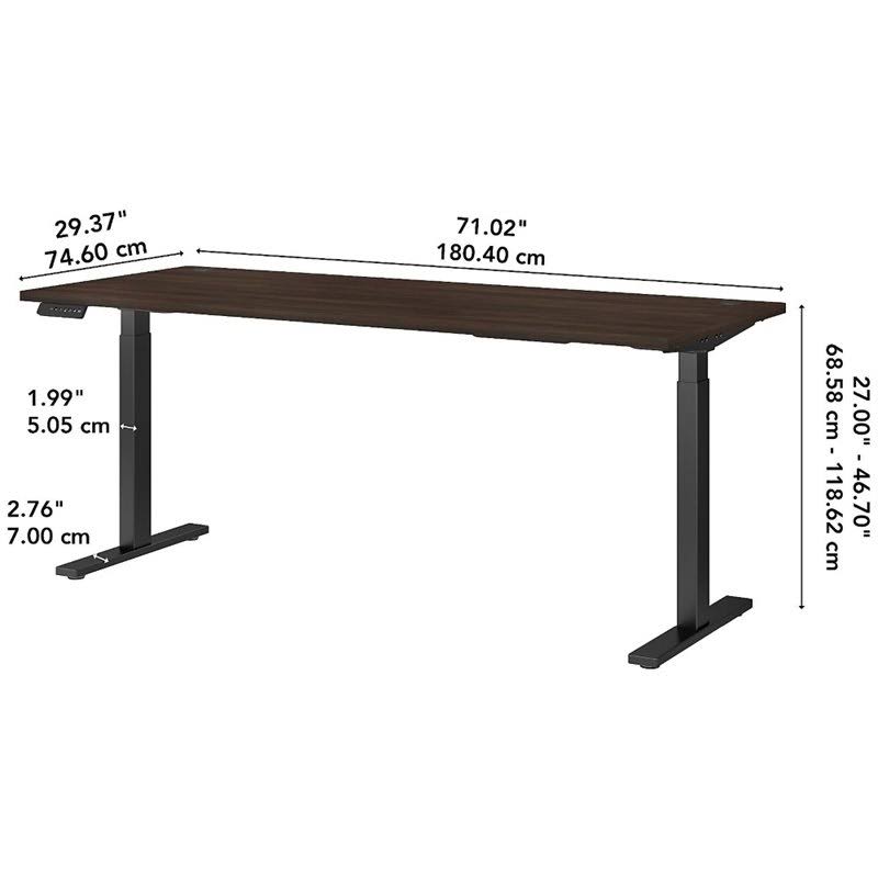Height Adjustable Desk in Black Walnut N535973