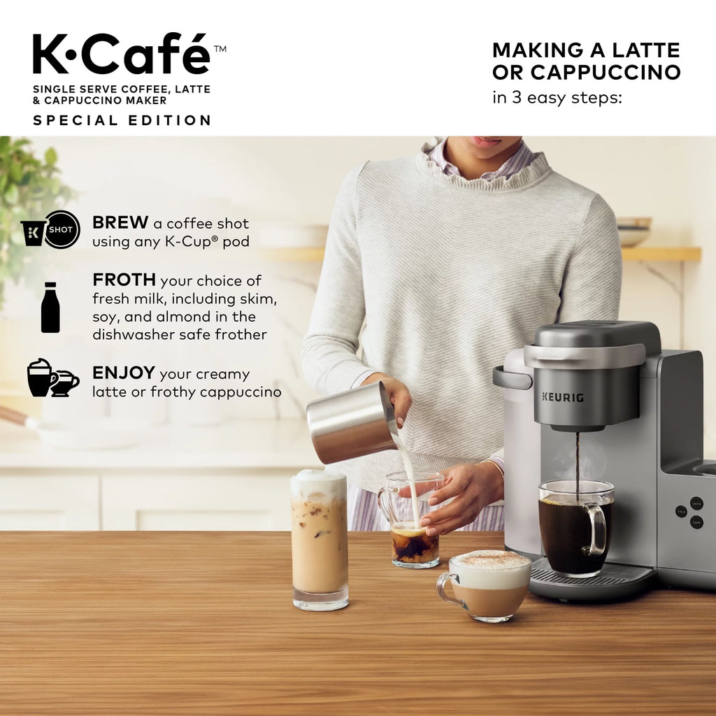 Single Serve K-Cup Pod Coffee, Latte and Cappuccino Maker J102