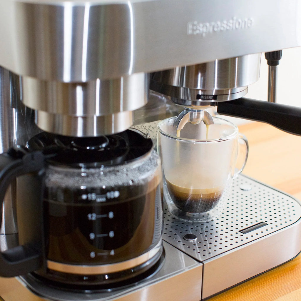 Stainless Steel Espresso Machine & 10 Cup Drip Coffee Maker S405