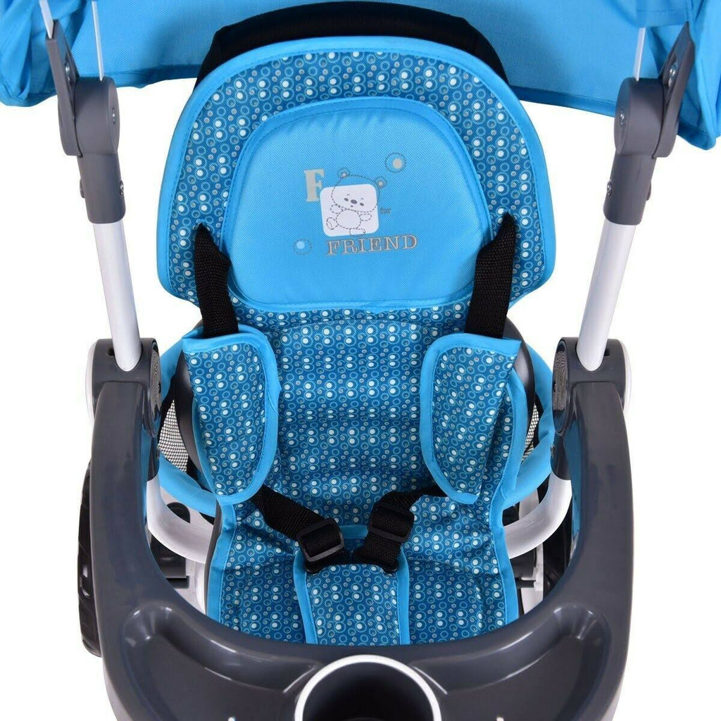 4-in-1 Detachable Baby Stroller Tricycle with Canopy W164