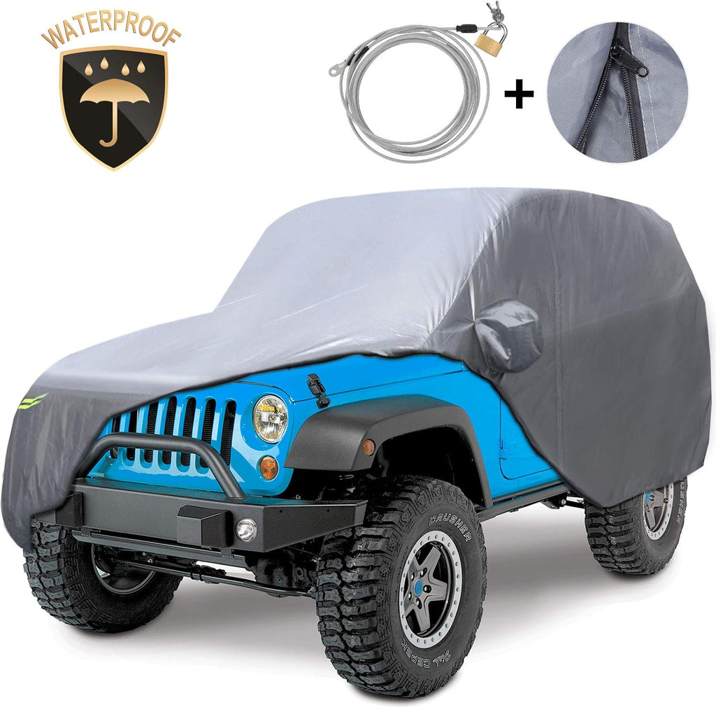 Waterproof 2 Door Car Cover with Windproof Straps C729