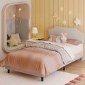 Upholstered Twin Bed Frame with Adjustable Headboard Y2693