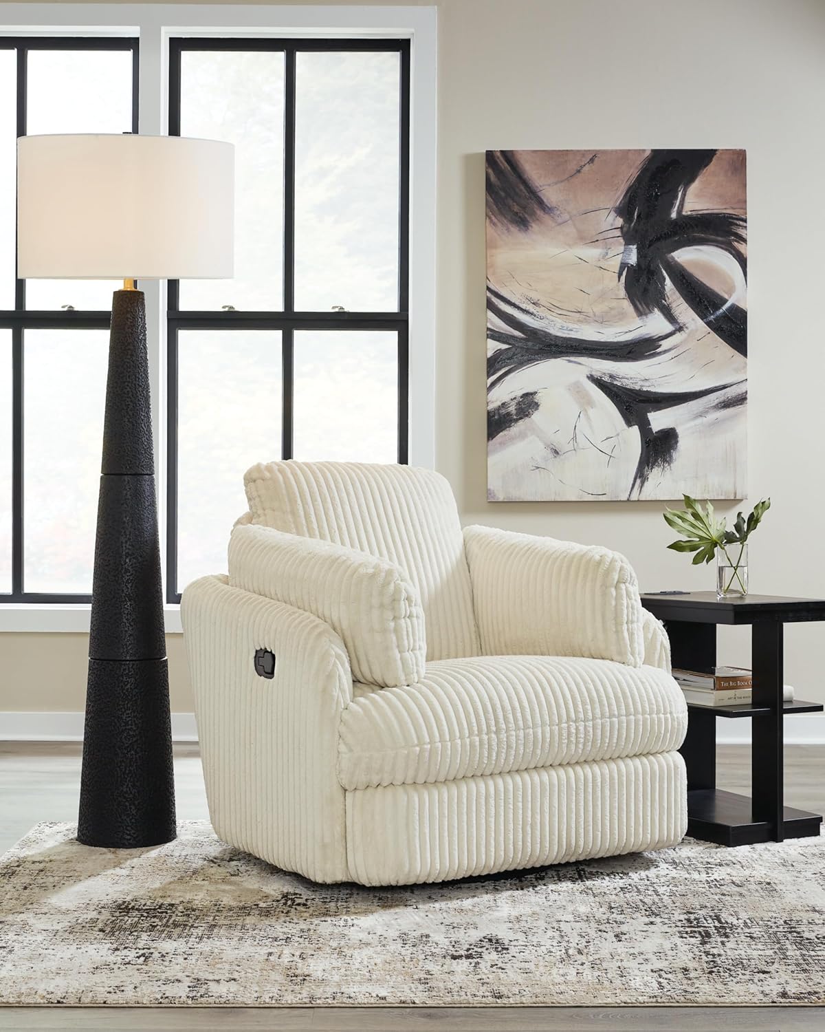 White Swivel Glider Recliner G77533