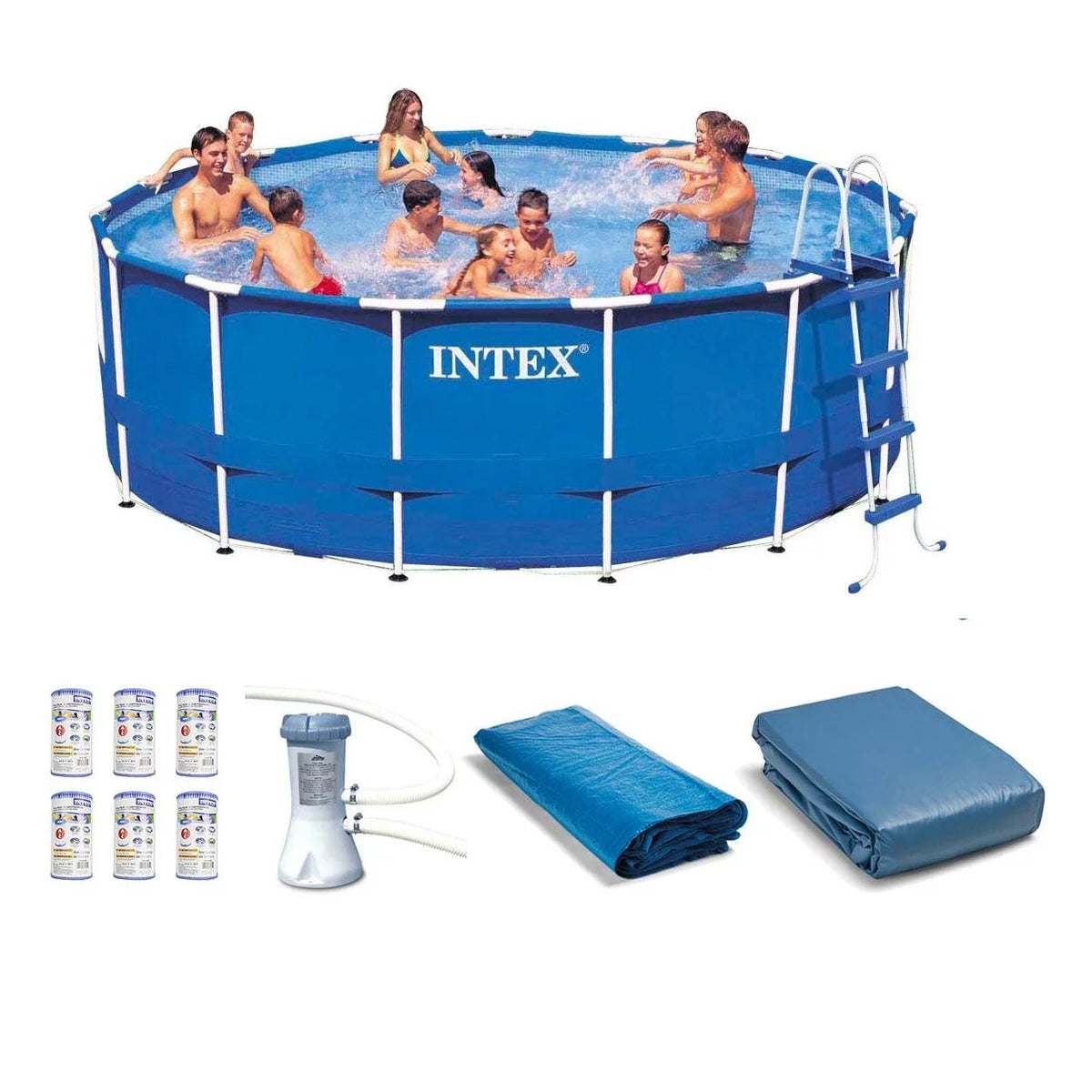 15ft x 48in Frame Swimming Pool Set with Pump F229396