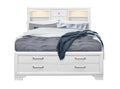 White LED Headboard Queen Bed E717736