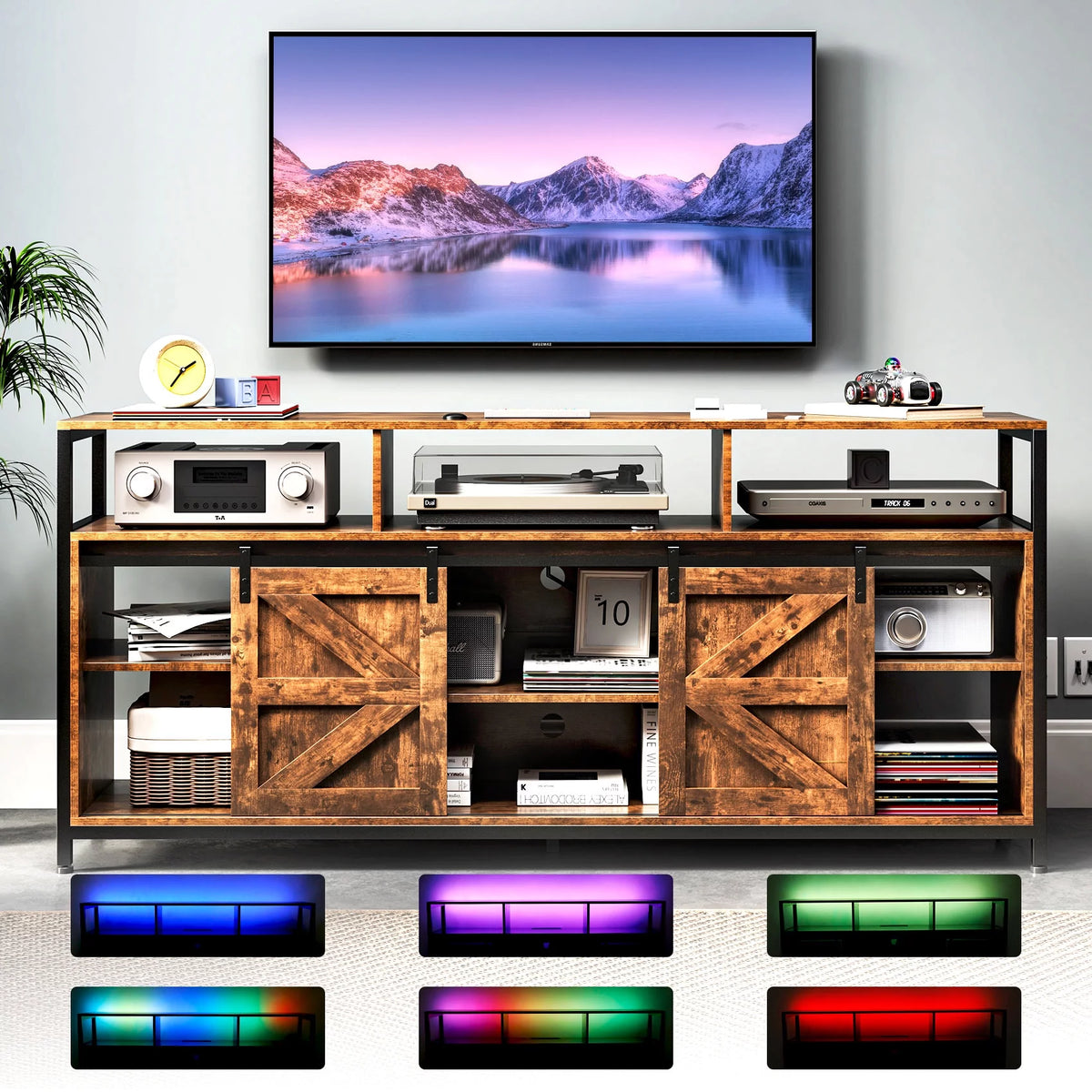 RGB Entertainment Center with Sliding Barn Door S181830