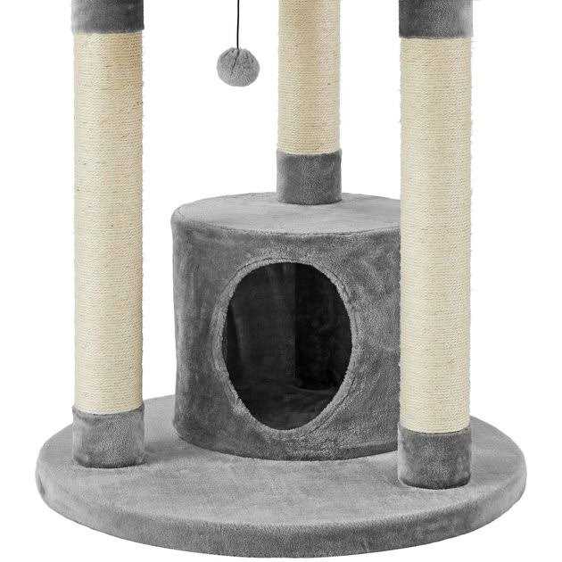 59.5-in Faux Fur Cat Tree Condo T1075