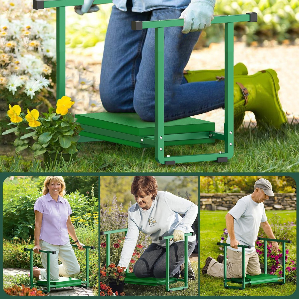 10.2" Wider Garden Kneeler and Seat with Handle K7004