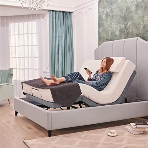 California King Adjustable Bed Base with 10 Inch Gel Memory Foam Mattress R8912