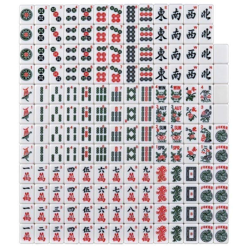 Blue Phoenix 166 Tiles American Mahjong Set with Soft Bag J78821