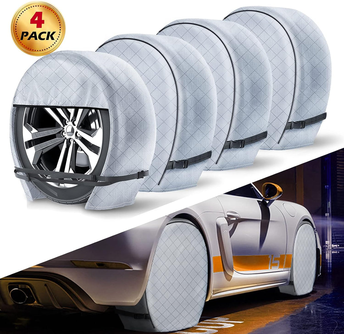 Set of 4 Heavy Duty Vinyl RV Tire Covers M932