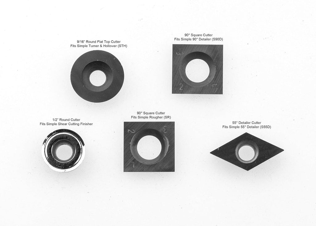 4 Cutter Pack Carbide Cutter for Woodturning Tools V918178