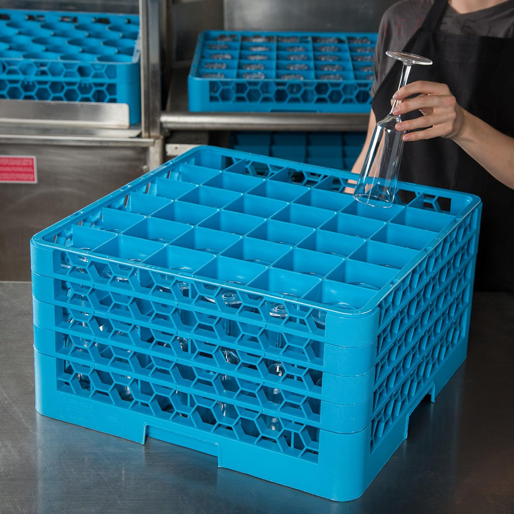 9-Compartment Glass Rack with 3 Extenders, Blue, Pack of 2 J308471