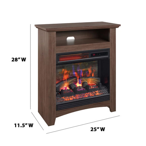 18” Infrared Quartz Wall Mantel Electric Fireplace D963