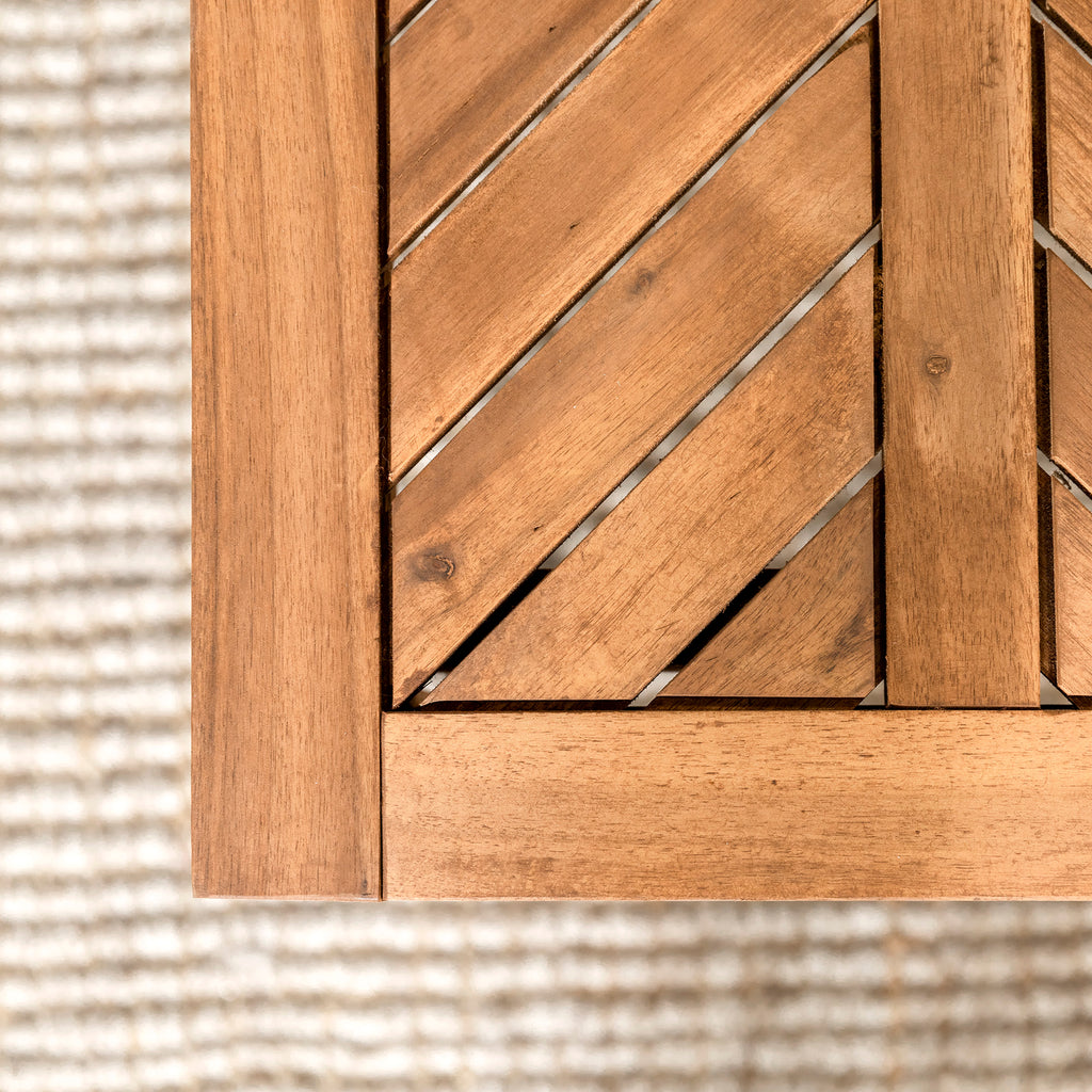 Brown Acacia Wood Bench O716