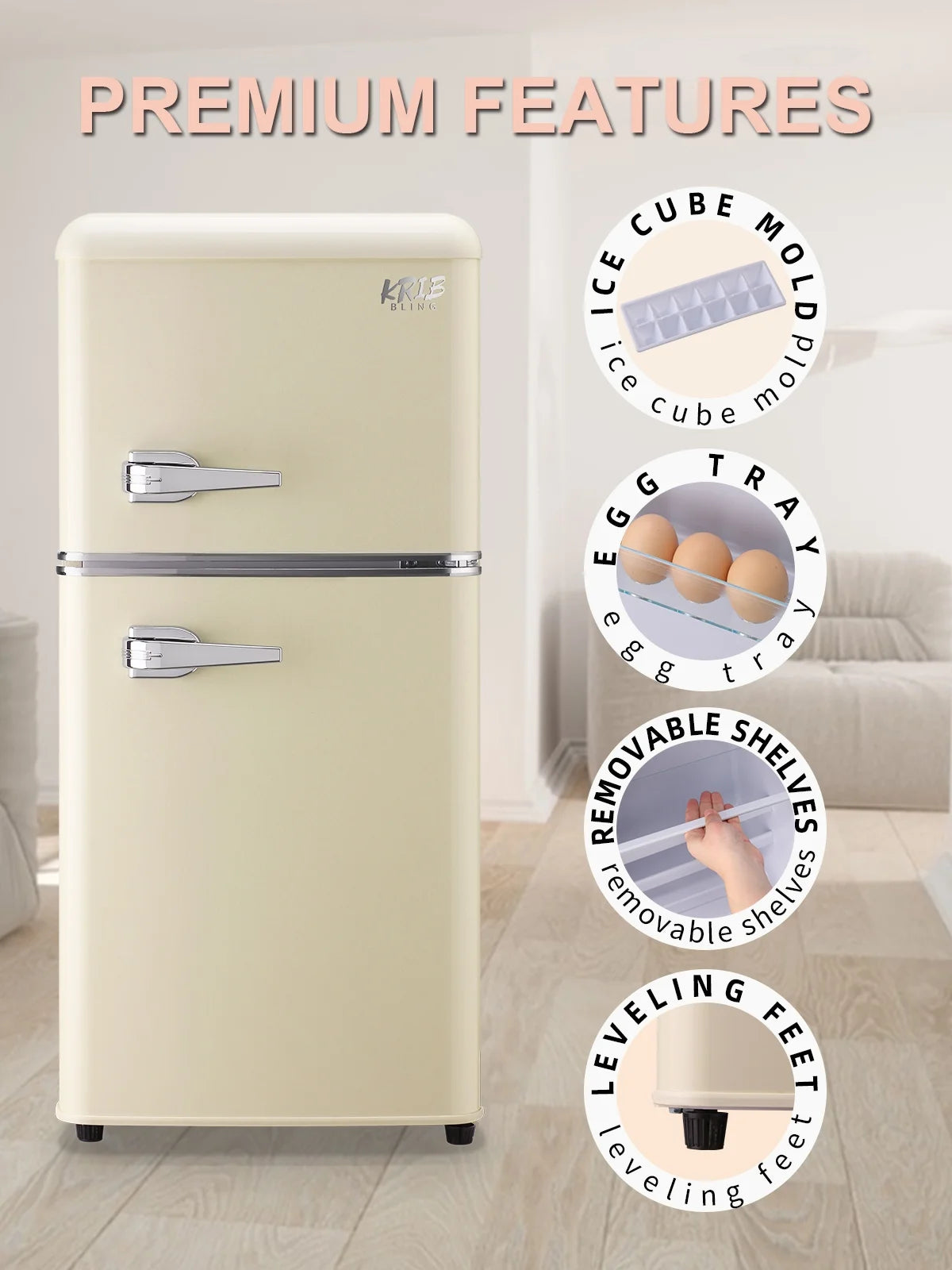 3.5 Cu.ft Mini Fridge with Freezer Q426