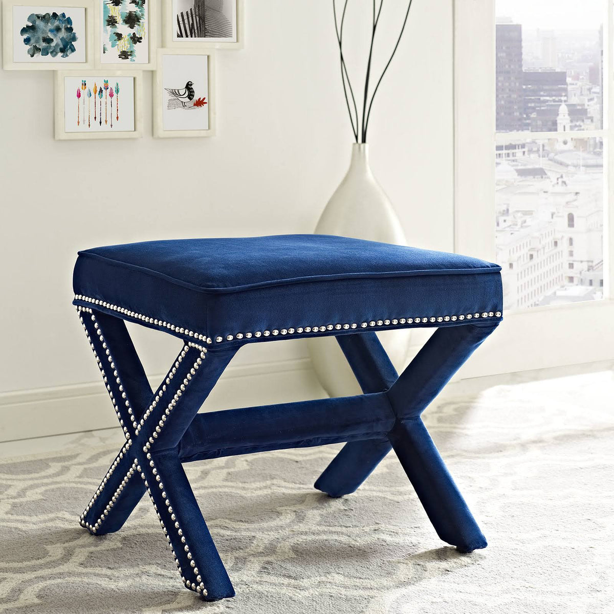 Ivory Rivet Bench L4278