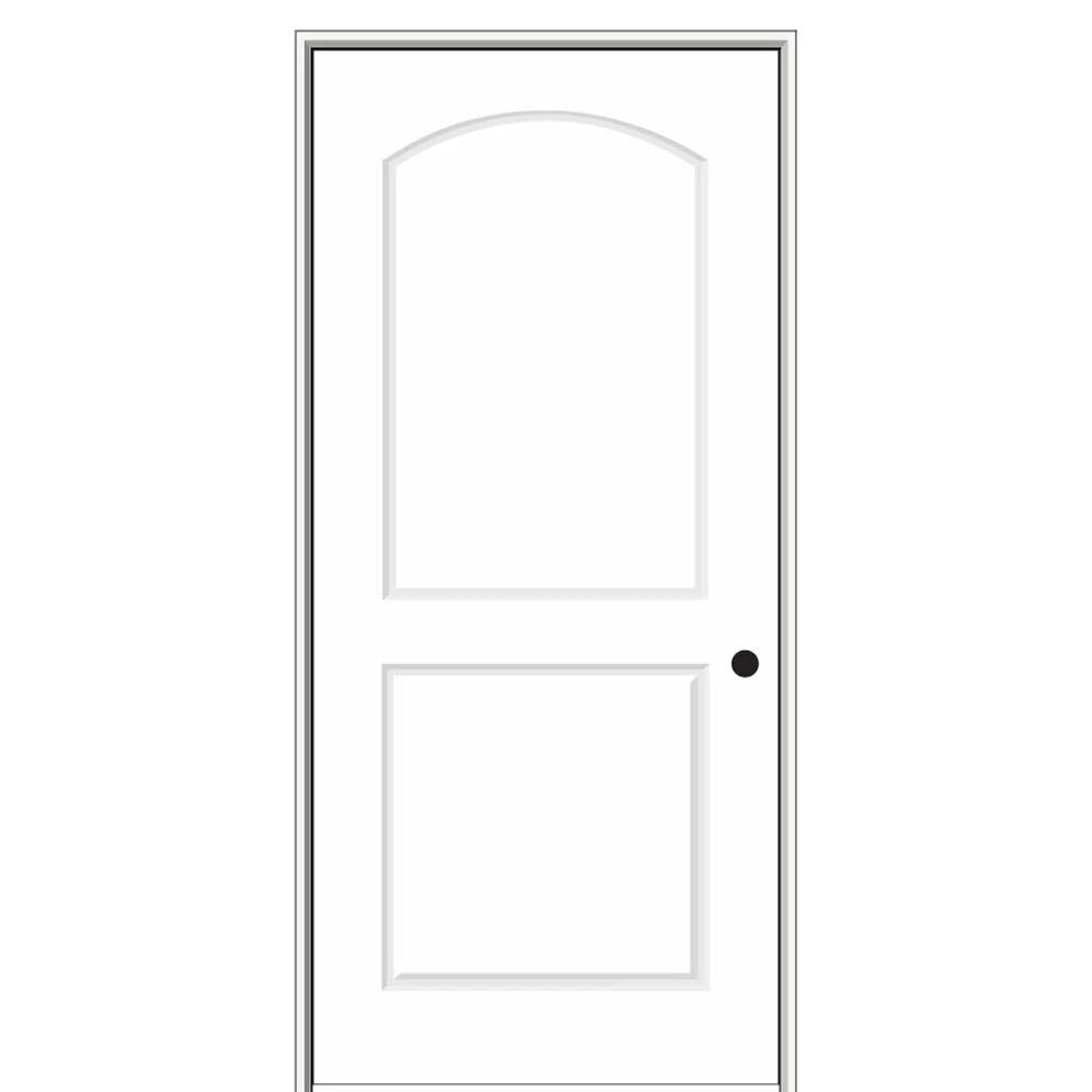 16x22x80x22 Solid Core Primed Molded 2-Panel Archtop Prehung Interior Door E669