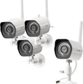 1080p Full HD Wifi Outdoor Security Cameras with Night Vision, IP 66 Weatherproof, 4 Pack T487816