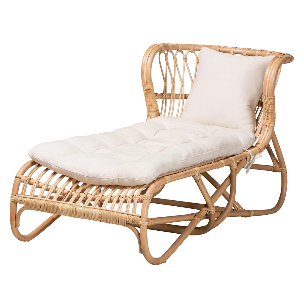 Natural Brown Rattan Chaise S966073