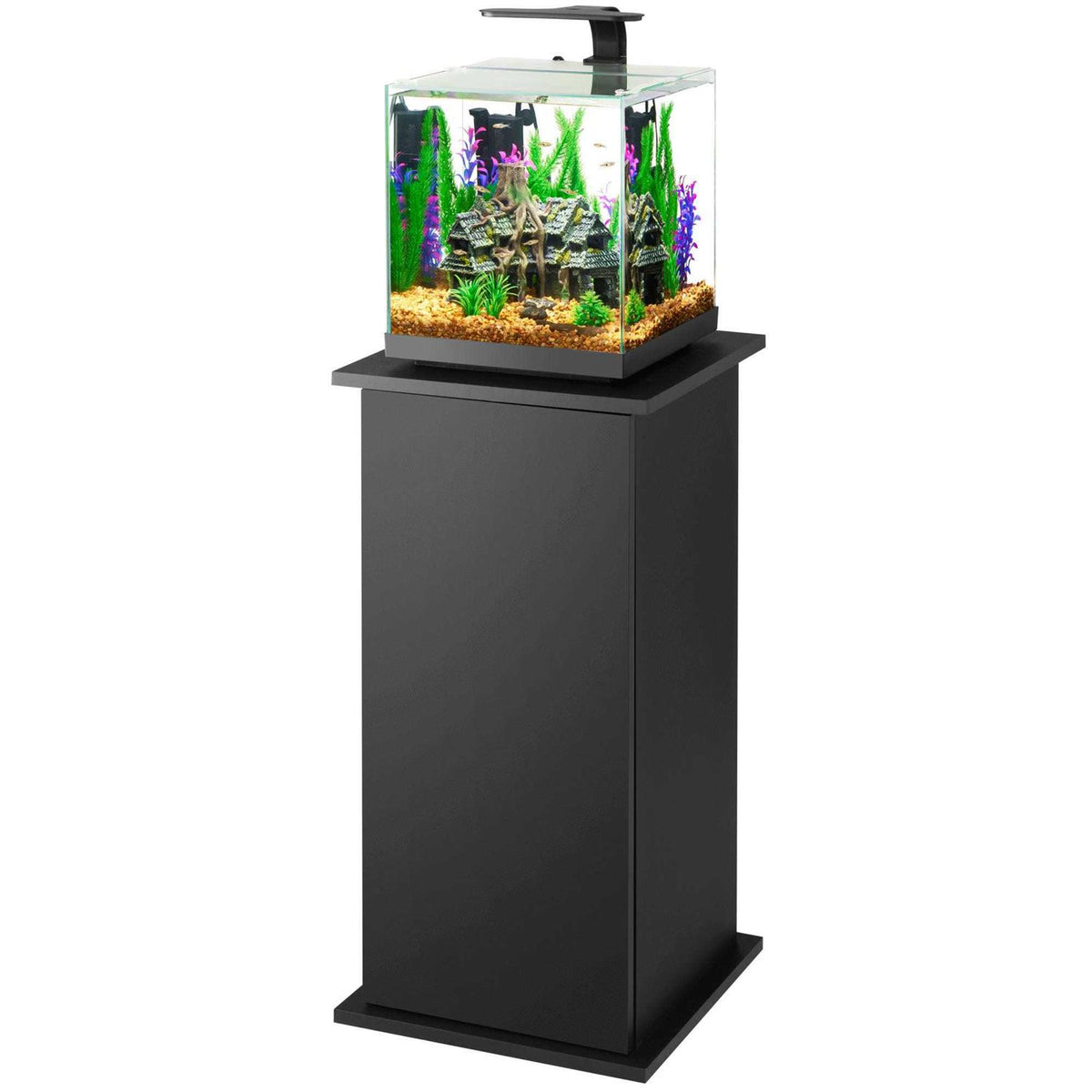 Black Pedestal Aquarium Stand H467963