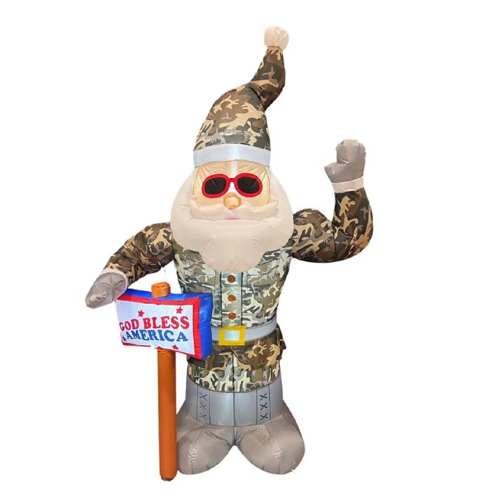 7 ft. Army Santa Inflatable D5284