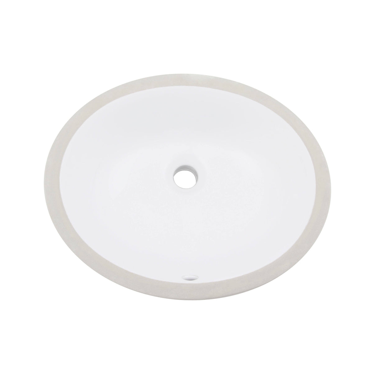 16.5 inch 13.25 inch Oval Undermount Sink in White P92022