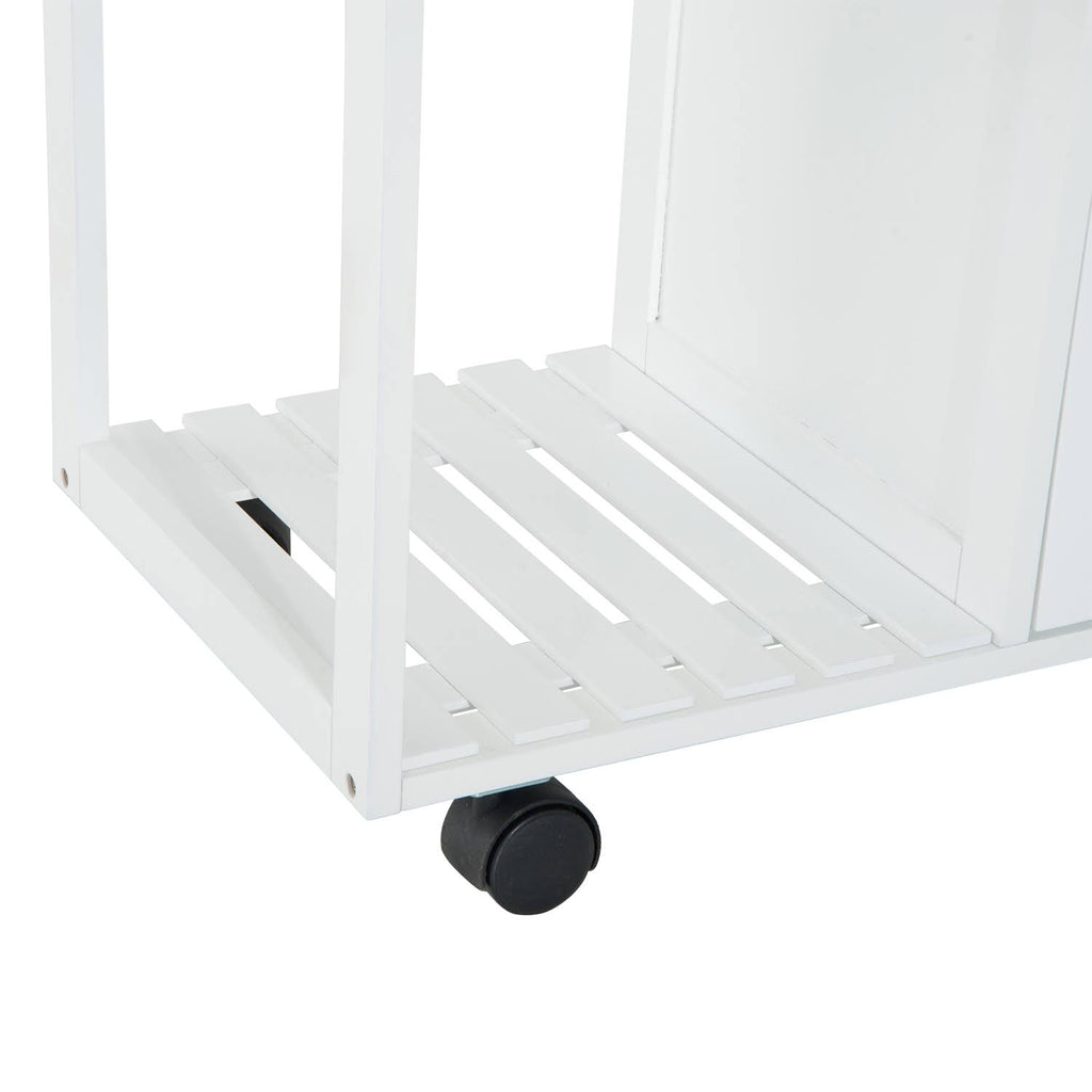 Rolling Kitchen Trolley Serving Cart with Drawers and Cabinet A205547