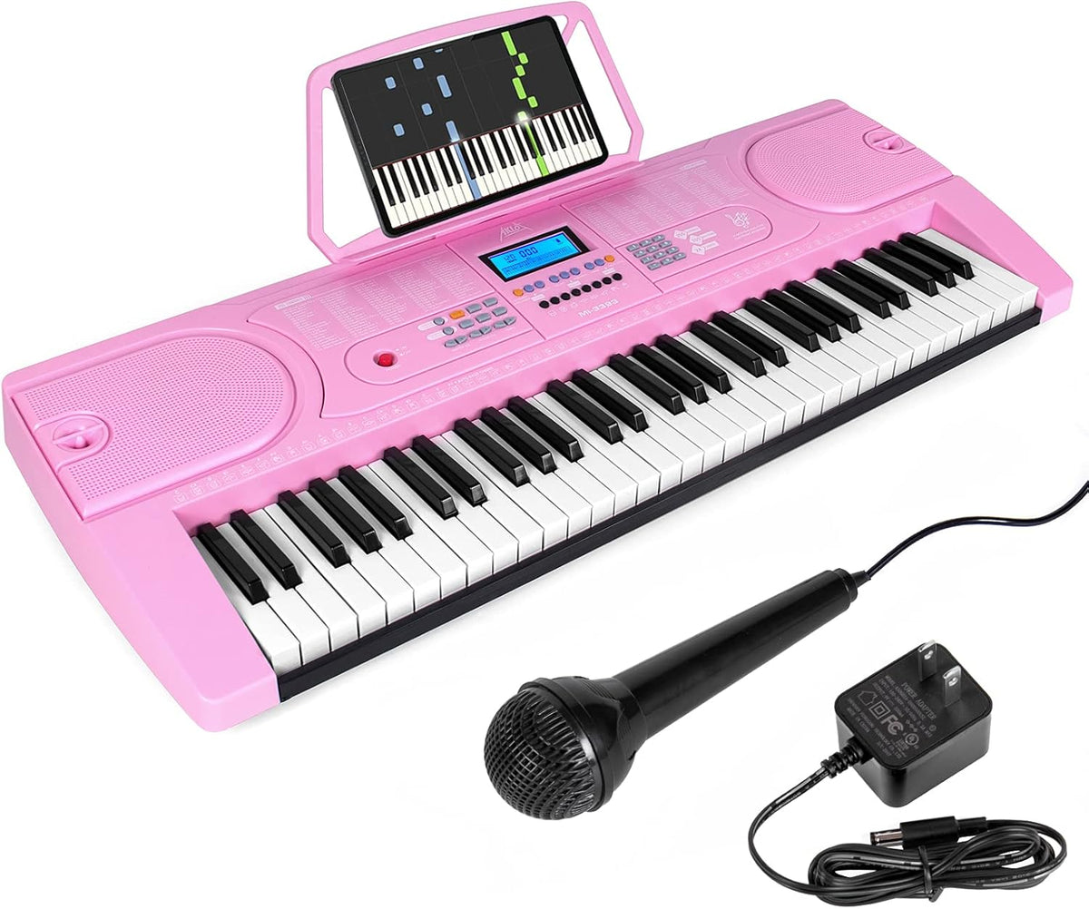 61-Key Portable Electronic Keyboard Piano with LCD Screen R647