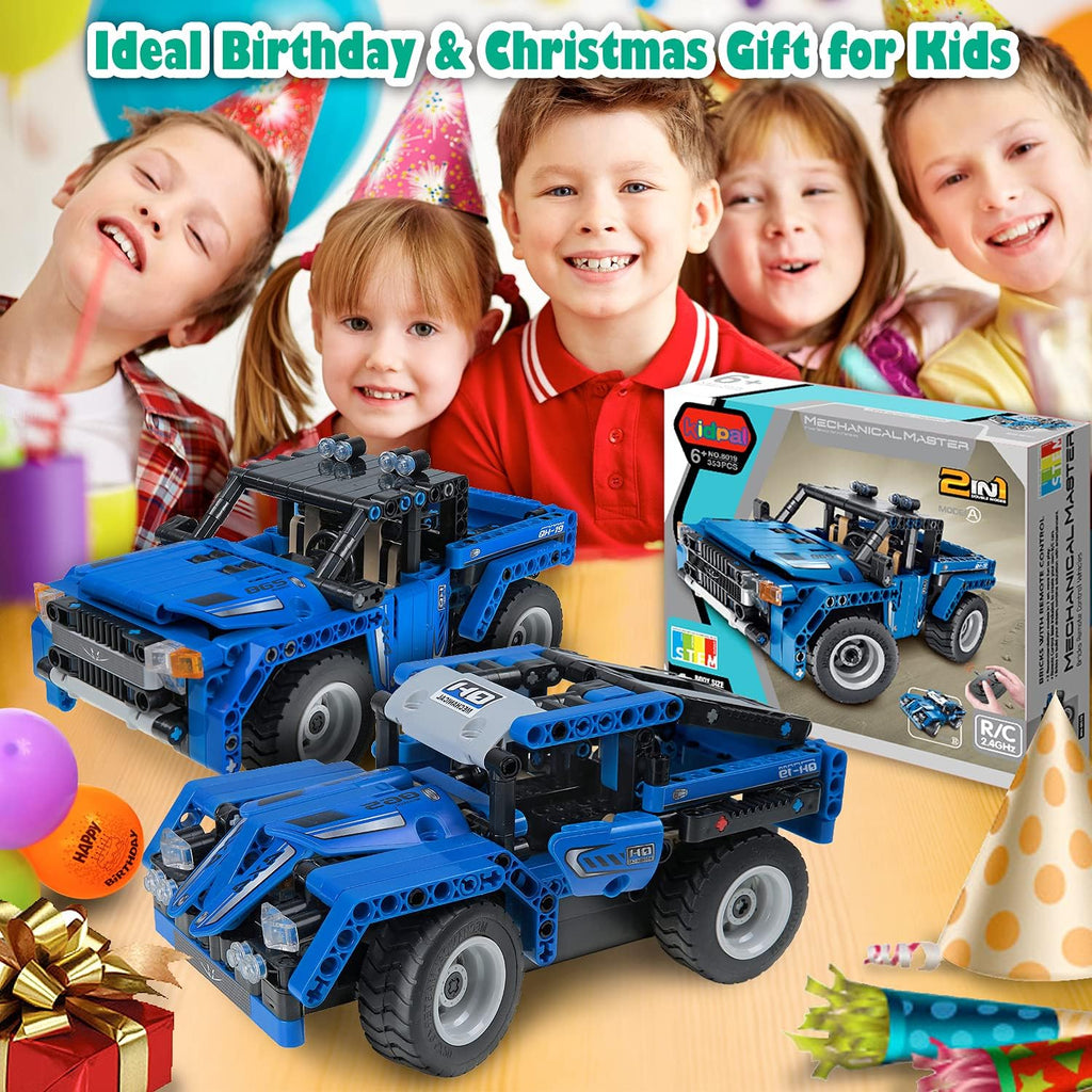 STEM Building Toys 2-in-1 Remote Control Car Building Kits S318