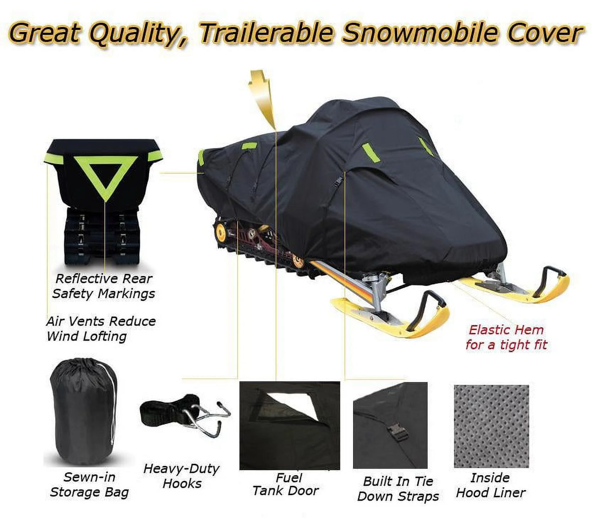 Trailerable 600 Denier Snowmobile Cover V852725