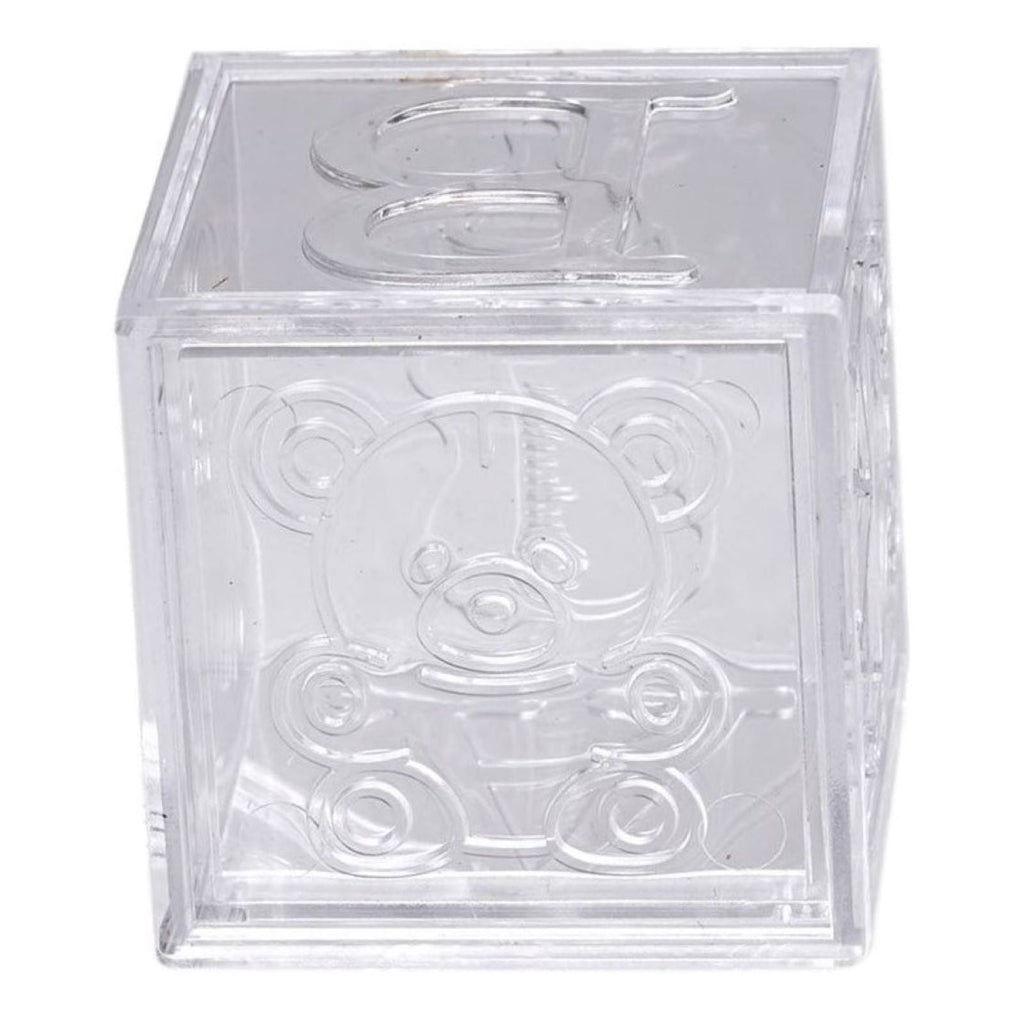 2" Clear Fillable Baby Blocks - 12/pk J2079