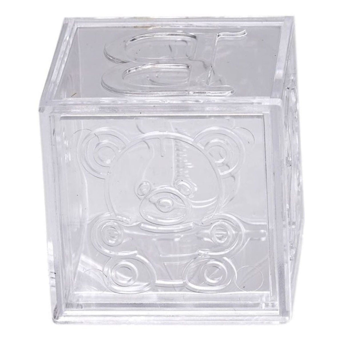 2" Clear Fillable Baby Blocks - 12/pk J2079