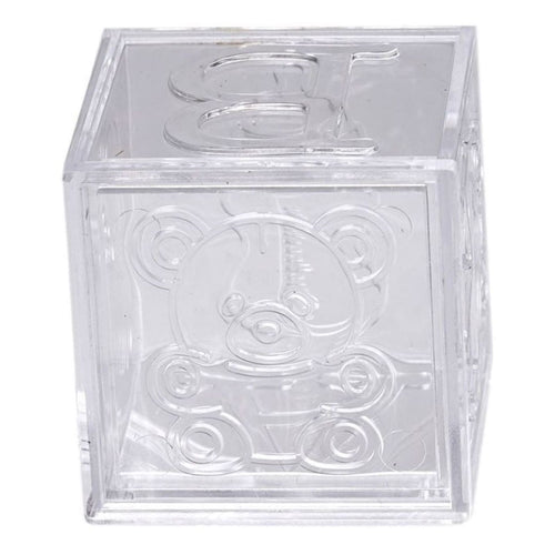 2" Clear Fillable Baby Blocks - 12/pk G711