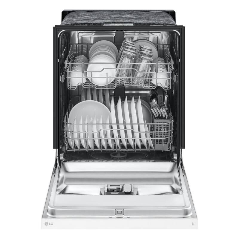 White Front Control Dishwasher with Stainless Steel Tub U193528
