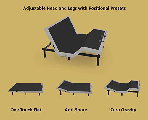 California King Adjustable Bed Base with 10 Inch Gel Memory Foam Mattress R8912