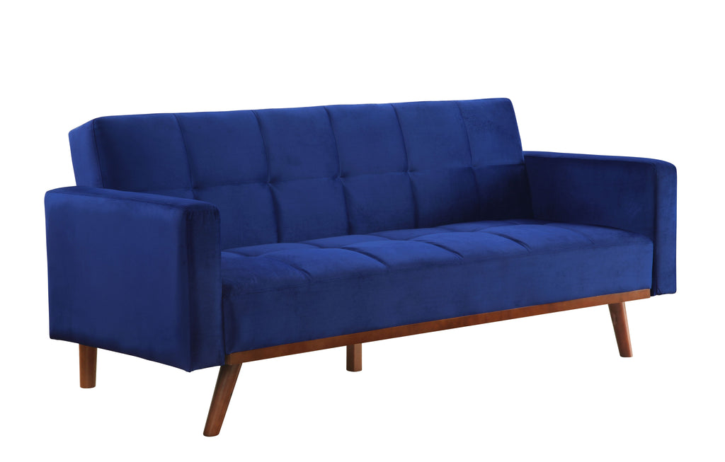 Blue Velvet Adjustable Sofa Y658263
