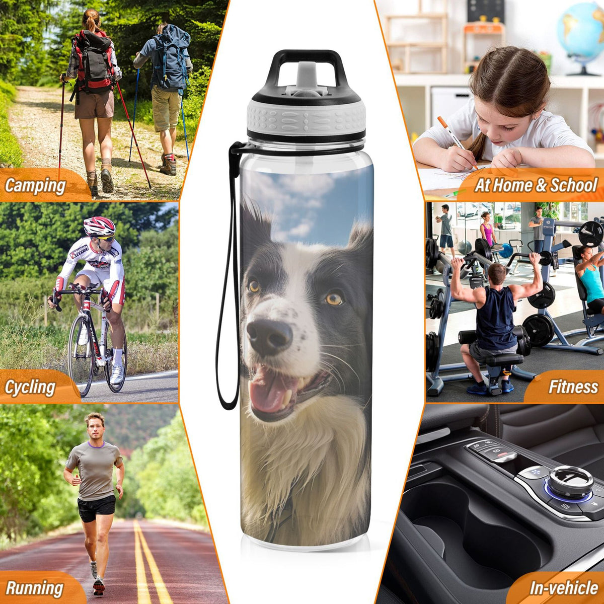 32oz Tritan Leakproof Sports Water Bottle with Straw Z924733