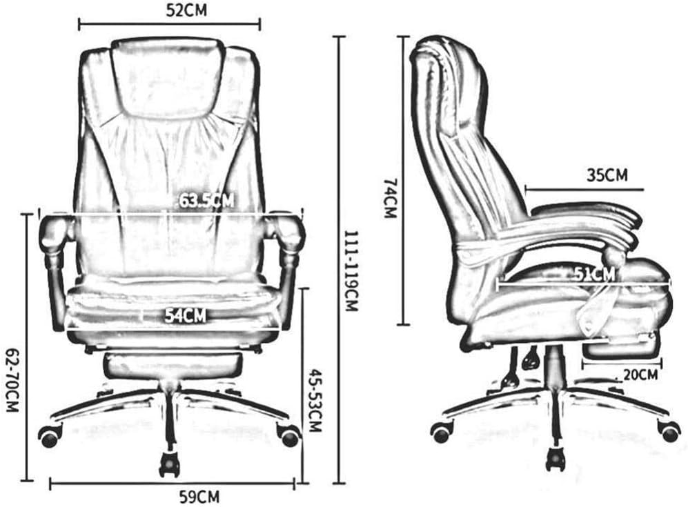 High Back Office Chair with Footrest and Thick Padding Reclining Computer Chair S684
