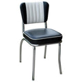 Dual Tone Channel Back Diner Chair with Box Seat H188101