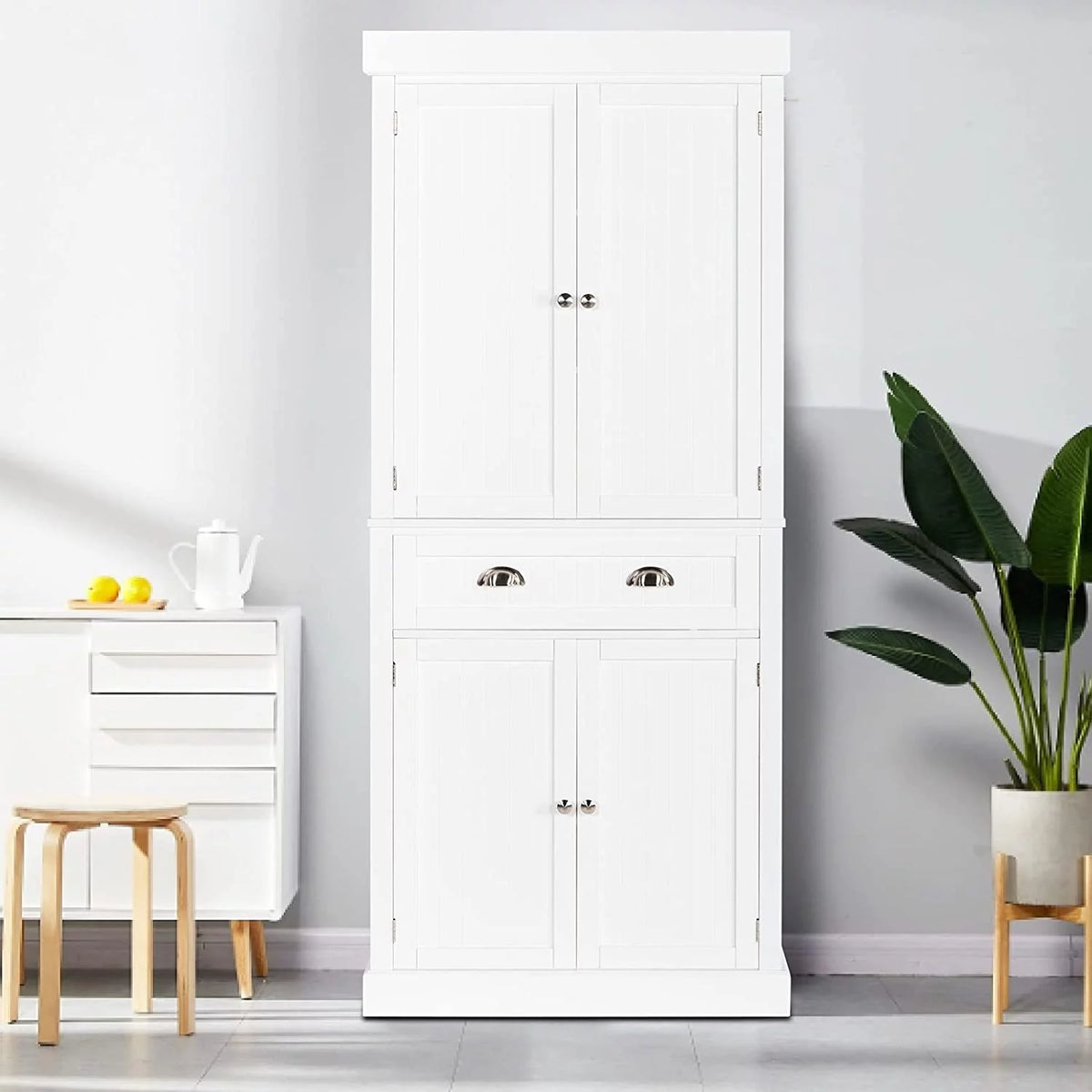72-Inch Wood Kitchen Pantry Storage Cabinet with Drawer T972668