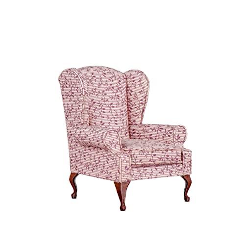 1:12 Scale Miniature Queen Anne Accent Chairs (Purple) J218