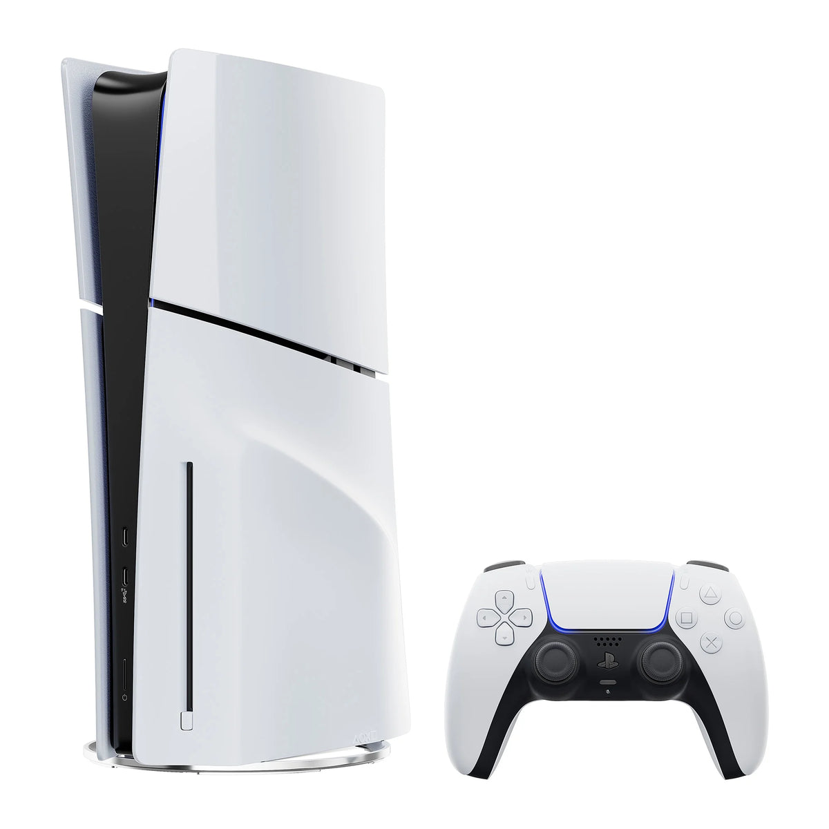 PlayStation 5 Slim Disc 2TB SSD Edition with Two Controllers White and Cosmic Red DualSense and Mytrix Hard Shell Protective Controller Case R5628