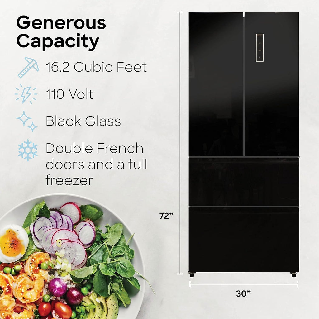 Black 30 Inch Frost Free French Door Refrigerator F667