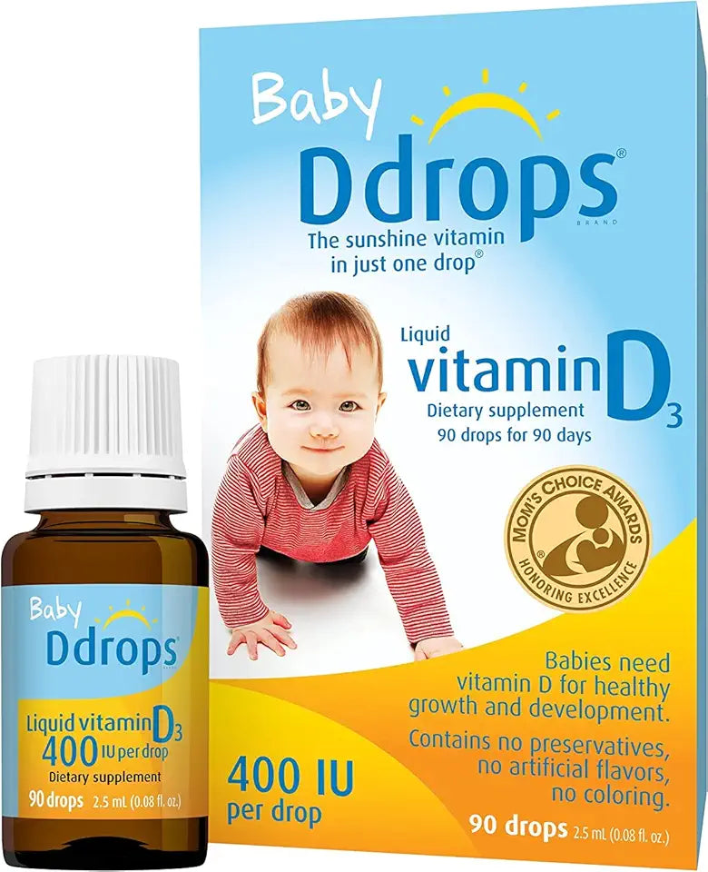Liquid Vitamin D Baby Drops 400 IU 90 Drops Pack of 8 H3211