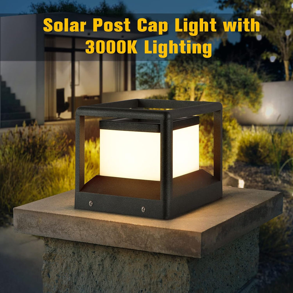 Solar Post Cap Light 3000K IP65 Waterproof P949
