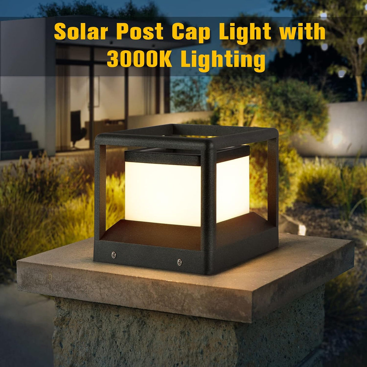 Solar Post Cap Light 3000K IP65 Waterproof P949