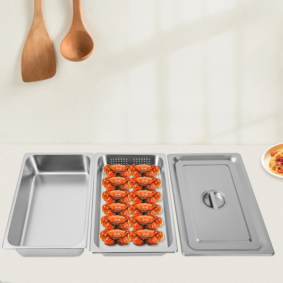 Full Size Perforated Stainless Steel Steam Table Food Pan O1190