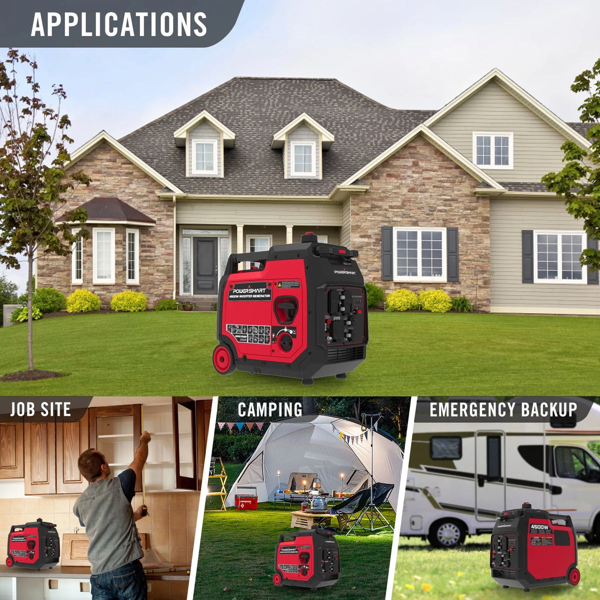 4500 Watt Portable Inverter Gas Generator L537