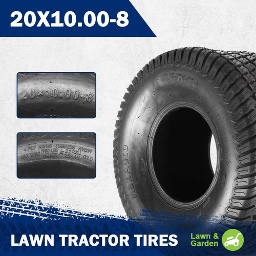 2 Pcs 20x10-8 Turf Tires G798602